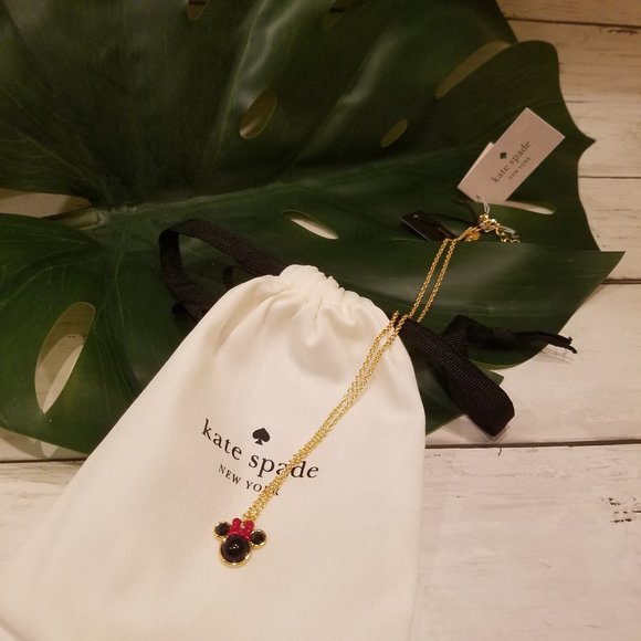 Kate Spade Minnie Mouse Necklace Disney Black Red - Picture 7 of 7